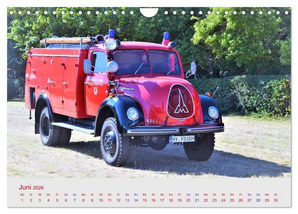Produktbild: Oldtimer-FEUERWEHR (Wandkalender 2026 DIN A4 quer), CALVENDO Monatskalender