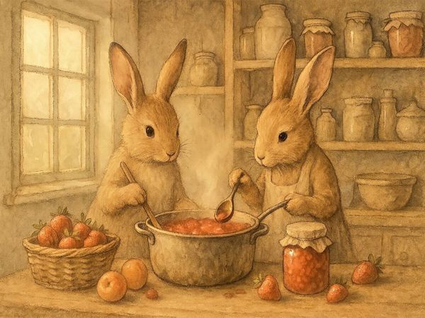 Produktbild: CALVENDO Puzzle Hasenzauber in der Marmeladenk&uuml;che | 1000 Teile Lege-Gr&ouml;&szlig;e 64x48cm Foto-Puzzle f&uuml;r gl&uuml;ckliche Stunden