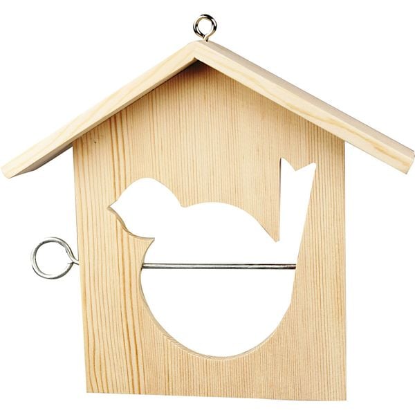 Produktbild: Creativ Company Vogelfutterhaus f&uuml;r &Auml;pfel oder Meisenringe, Gr&ouml;&szlig;e 19x21 cm