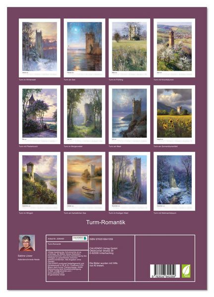 Produktbild: Turm-Romantik (hochwertiger Premium Wandkalender 2026 DIN A2 hoch), Kunstdruck in Hochglanz