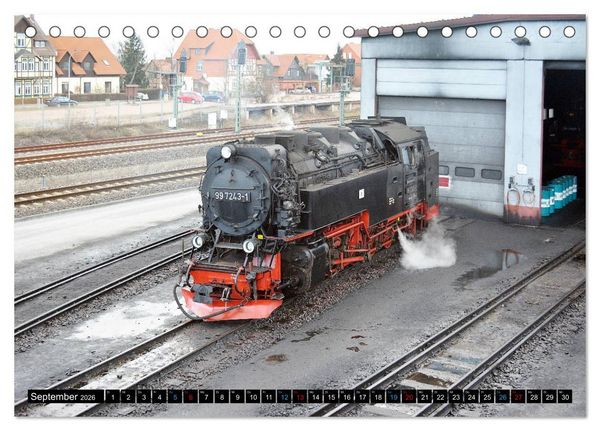 Produktbild: Dampf am Brocken - Die Harzquerbahn (Tischkalender 2026 DIN A5 quer), CALVENDO Monatskalender