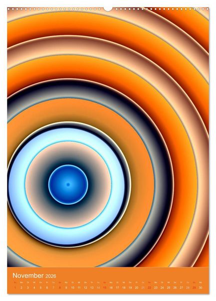 Produktbild: Digitale Kunst - rund und bunt (Wandkalender 2026 DIN A2 hoch), CALVENDO Monatskalender