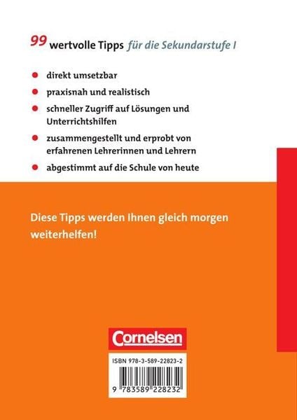 Produktbild: 99 Tipps - Praxis-Ratgeber Schule f&uuml;r die Sekundarstufe I und II