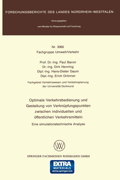 Produktbild: Optimale Verkehrsbedienung und Gestaltung von Verkn&uuml;pfungspunkten zwischen individuellen und &ouml;ffentlichen Verkehrsmitteln