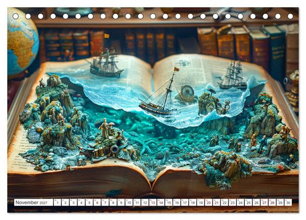 Produktbild: Welten zwischen den Zeilen - B&uuml;cher, die Tr&auml;ume wecken (Tischkalender 2027 DIN A5 quer), CALVENDO Monatskalender