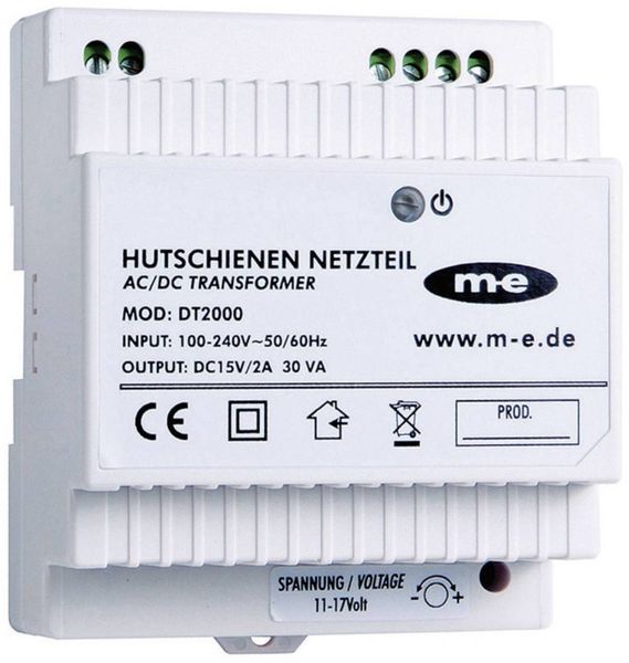 M-e modern-electronics 40778 Türsprechanlage Hutschienen-Netzteil Weiß