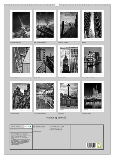 Produktbild: Hamburg Vertical (Wandkalender 2026 DIN A2 hoch), CALVENDO Monatskalender