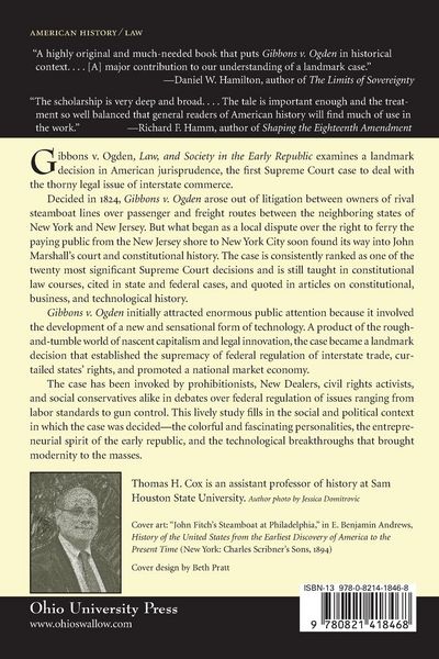 Produktbild: Gibbons v. Ogden, Law, and Society in the Early Republic