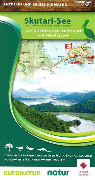 Natur-Landkarte 1:55 000 Skutari-See, Sonstige von Huber Kartographie GmbH, Huber, 978-3-943752-30-4