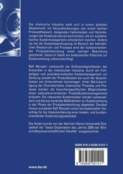 Produktbild: Kostenmanagement in der chemischen Produktentwicklung