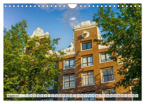 Produktbild: Ein Blick auf Amsterdam in Farbe (Wandkalender 2027 DIN A4 quer), CALVENDO Monatskalender