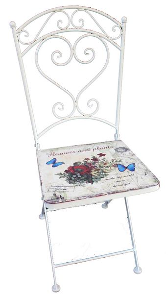 HTI-Living Metallstuhl Flowers and Plants Metallstuhl Flowers and Plants