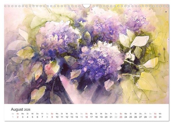 Produktbild: Bl&uuml;tenzauber - Aquarelle von ECKARD FUNCK (Wandkalender 2026 DIN A3 quer), CALVENDO Monatskalender
