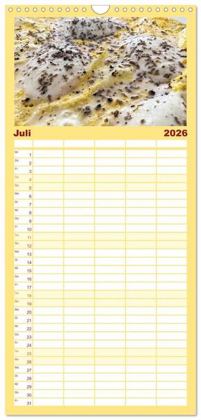 Produktbild: Familienplaner 2026 - Franz&ouml;sische Tr&uuml;ffelwelten mit 5 Spalten (Wandkalender, 21 x 45 cm) CALVENDO