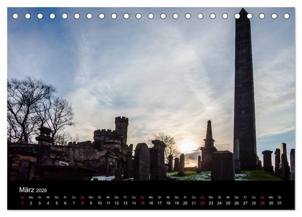 Produktbild: EDINBURGH. Blick. Licht. Wetter. (Tischkalender 2026 DIN A5 quer), CALVENDO Monatskalender