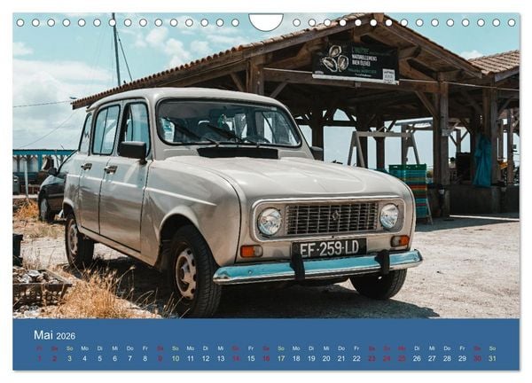 Produktbild: Kultauto aus Frankreich - Renault 4 (Wandkalender 2026 DIN A4 quer), CALVENDO Monatskalender