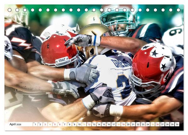 Produktbild: American Football - Power (Tischkalender 2026 DIN A5 quer), CALVENDO Monatskalender