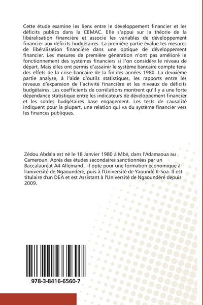 Produktbild: D&eacute;veloppement financier et d&eacute;ficits publics dans la CEMAC