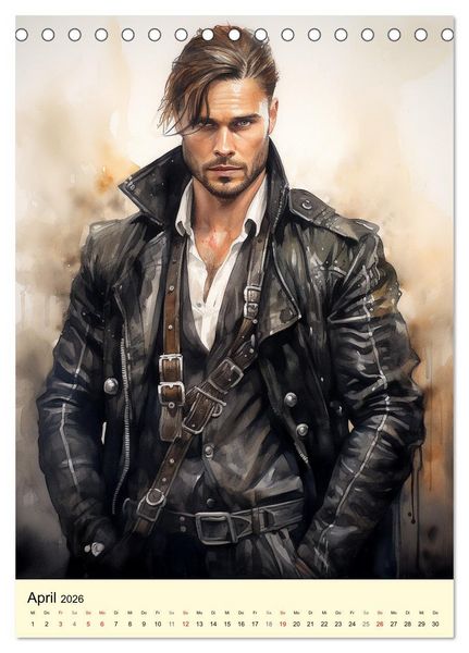 Produktbild: Steampunk Boys. Verwegene M&auml;nnlichkeit (Tischkalender 2026 DIN A5 hoch), CALVENDO Monatskalender