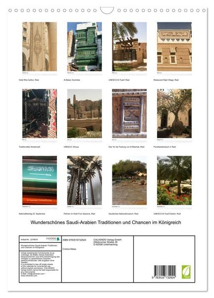 Produktbild: Wundersch&ouml;nes Saudi-Arabien Traditionen und Chancen im K&ouml;nigreich (Wandkalender 2026 DIN A3 hoch), CALVENDO Monatskalender
