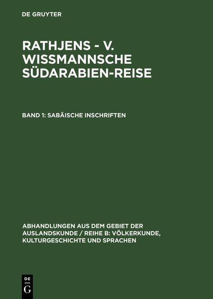 Produktbild: Sab&auml;ische Inschriften