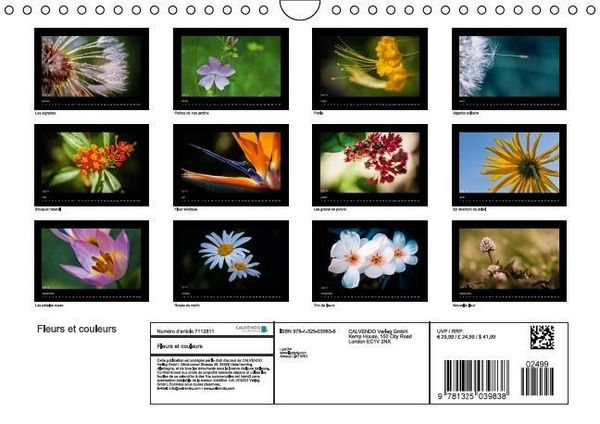 Produktbild: Liatard, A: Fleurs et couleurs (Calendrier mural Calendrier