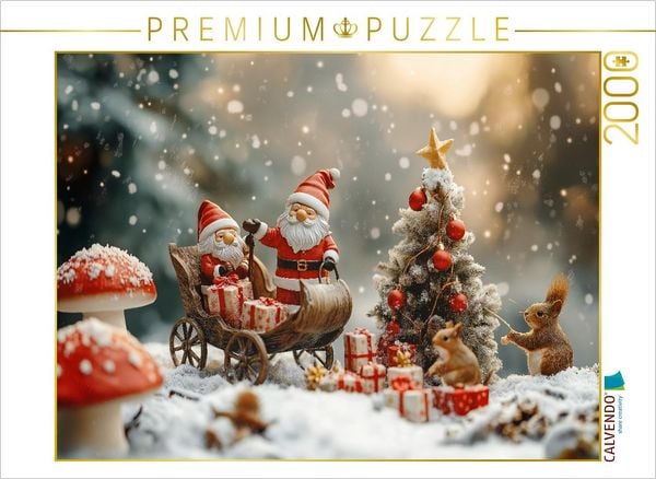 Produktbild: CALVENDO Puzzle Weihnachtszauber mit den Gartenzwergen | 2000 Teile Lege-Gr&ouml;&szlig;e 90x67cm Foto-Puzzle f&uuml;r gl&uuml;ckliche Stunden