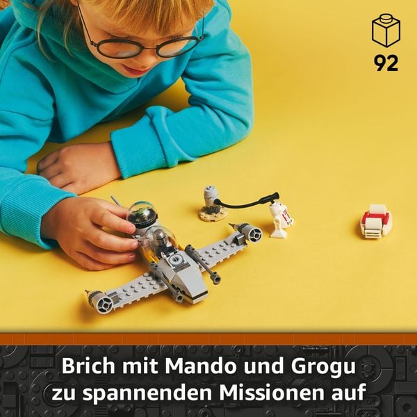 Produktbild: LEGO Star Wars 75410 Mandos und Grogus N-1 Starfighter, The Mandalorian