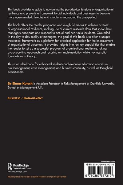 Produktbild: Organisational Resilience