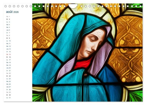Produktbild: LES VITRAUX (Calendrier mural 2026 DIN A4 vertical), CALVENDO calendrier mensuel