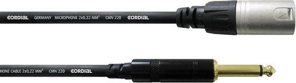 Cordial CCM 5 MP XLR Verbindungskabel [1x XLR-Stecker - 1x Klinkenstecker 6.35 mm] 5.00 m Schwarz