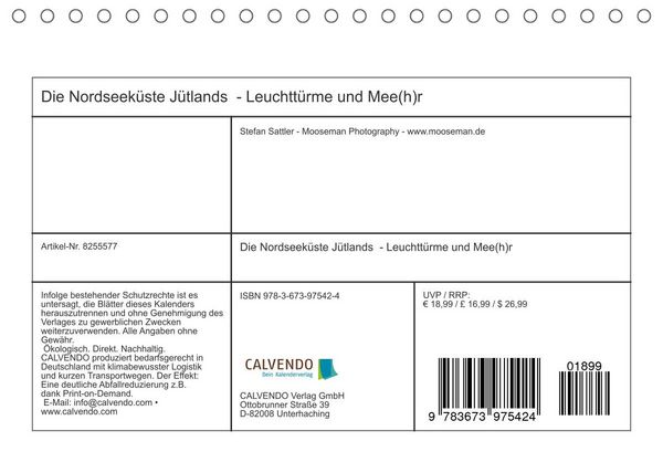 Produktbild: Die Nordseek&uuml;ste J&uuml;tlands - Leuchtt&uuml;rme und Mee(h)r (Tischkalender 2022 DIN A5 quer)