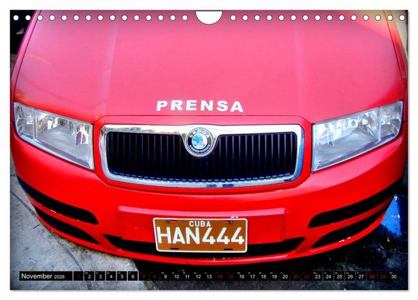Produktbild: SKODA HITS - Oldtimer der CSSR in Kuba (Wandkalender 2026 DIN A4 quer), CALVENDO Monatskalender