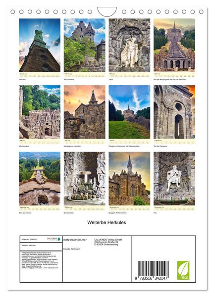Produktbild: Welterbe Herkules (Wandkalender 2026 DIN A4 hoch), CALVENDO Monatskalender