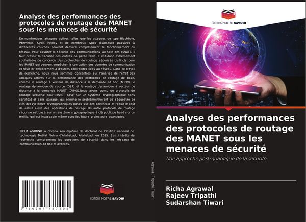 Produktbild: Analyse des performances des protocoles de routage des MANET sous les menaces de s&eacute;curit&eacute;