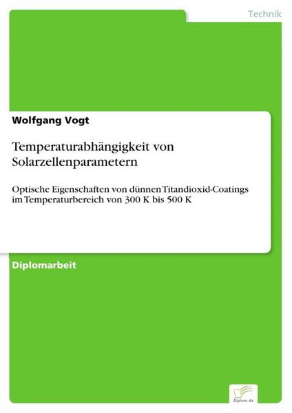 Produktbild: Temperaturabh&auml;ngigkeit von Solarzellenparametern
