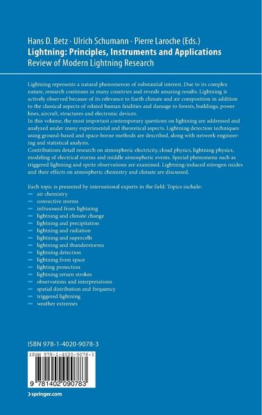 Produktbild: Lightning: Principles, Instruments and Applications
