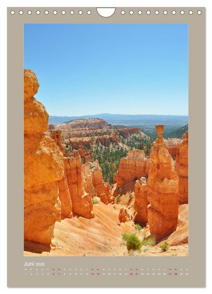 Produktbild: Erlebe mit mir den Bryce Canyon Nationalpark (Wandkalender 2026 DIN A4 hoch), CALVENDO Monatskalender