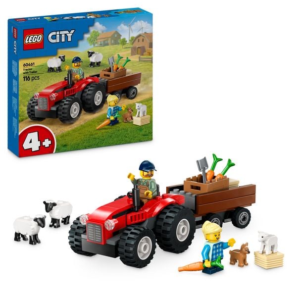 LEGO City Traktor mit Anhänger - Bauernhof Spielset für Kinder 60461