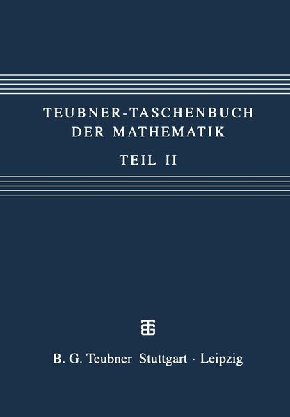 Produktbild: Teubner-Taschenbuch der Mathematik