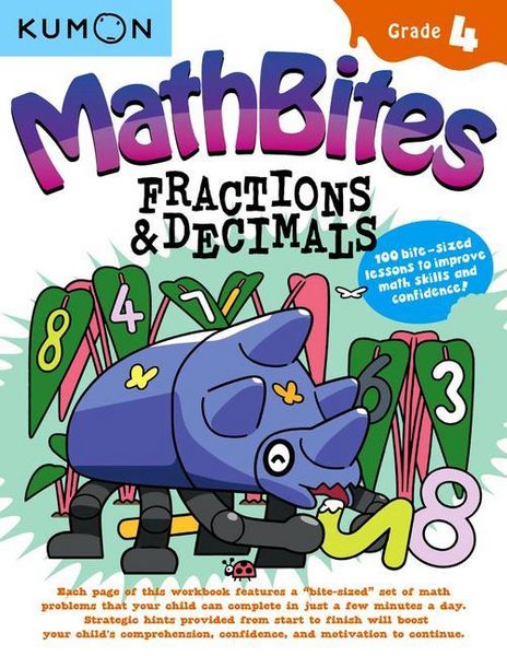 Produktbild: Kumon Math Bites: Grade 4 Fractions & Decimals-100 Bite-Sized Lessons to Improve Math Skills and Confidence!