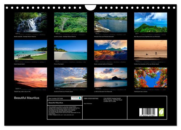 Produktbild: Beautiful Mauritius (Wall Calendar 2026 DIN A4 landscape), CALVENDO 12 Month Wall Calendar