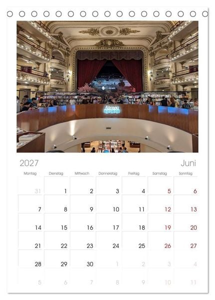 Produktbild: Tischplaner 2027 - Buenos Aires mit Iguazu (A5 Tischkalender zum Aufstellen) CALVENDO