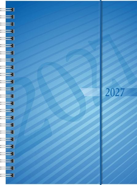 Produktbild: rido/id&eacute; 7021102307 Buchkalender Mod. futura 2 2027 A5, Kunststoff, blau