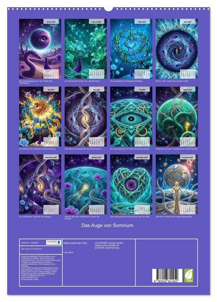 Produktbild: Das Auge von Somnium (hochwertiger Premium Wandkalender 2027 DIN A2 hoch), Kunstdruck in Hochglanz