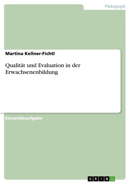 Produktbild: Qualit&auml;t und Evaluation in der Erwachsenenbildung