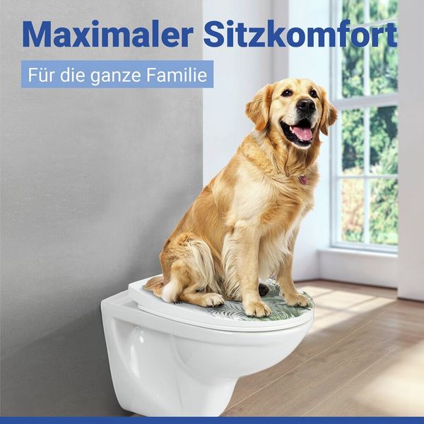 Produktbild: WC-Sitz Mod. Mascali, Toilettensitz mit Absenkautomatik und Relief-Druck