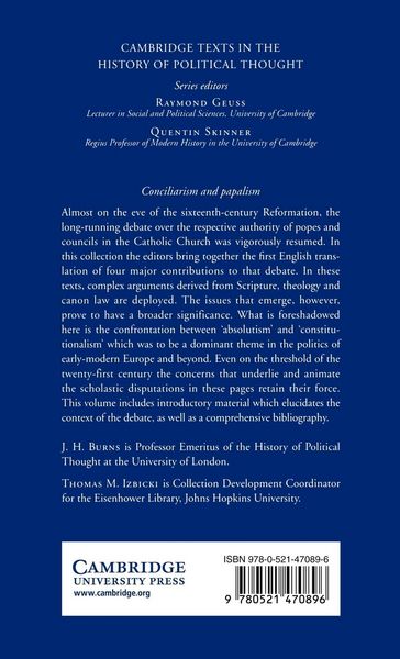 Produktbild: Conciliarism and Papalism