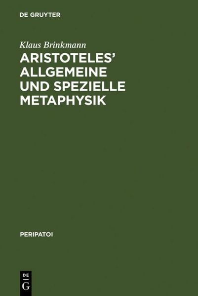 Produktbild: Aristoteles' allgemeine und spezielle Metaphysik