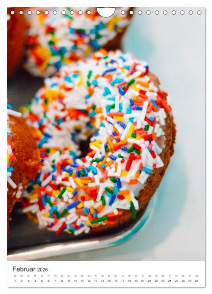 Produktbild: Donuts - Die runden Gaumenfreuden. (Wandkalender 2026 DIN A4 hoch), CALVENDO Monatskalender